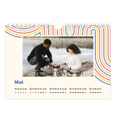 Fotokalender A5 — Retro striper [kalender-forside]