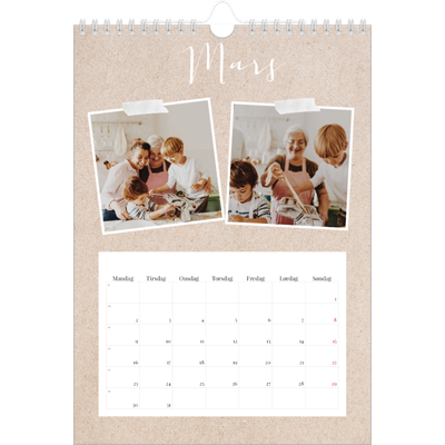 Fotokalender A4 (20 x 30 cm) — Scrapbook kalender [Mars]