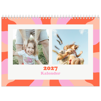 Fotokalender A4 dobbel (30 x 40 cm) — Lek med mønster [kalender-forside]