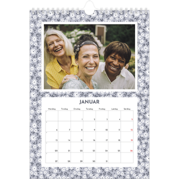 Fotokalender A4 — Blomstermønster