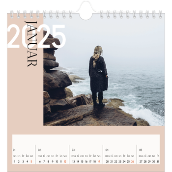 Fotokalender Kvadratisk — Overlappende tekst