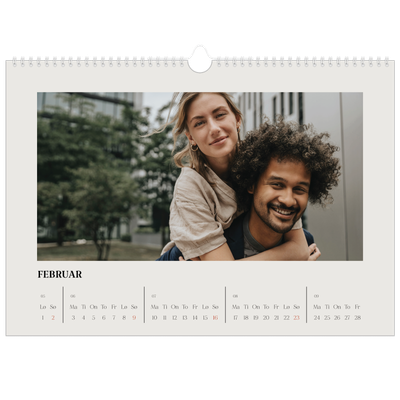 Fotokalender A3 — Simpelt og moderne [Februar]