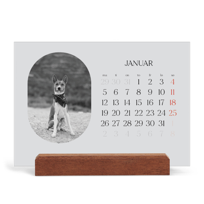 Bordkalender med trestativ - Liggende  — Den åpne veien [Januar]