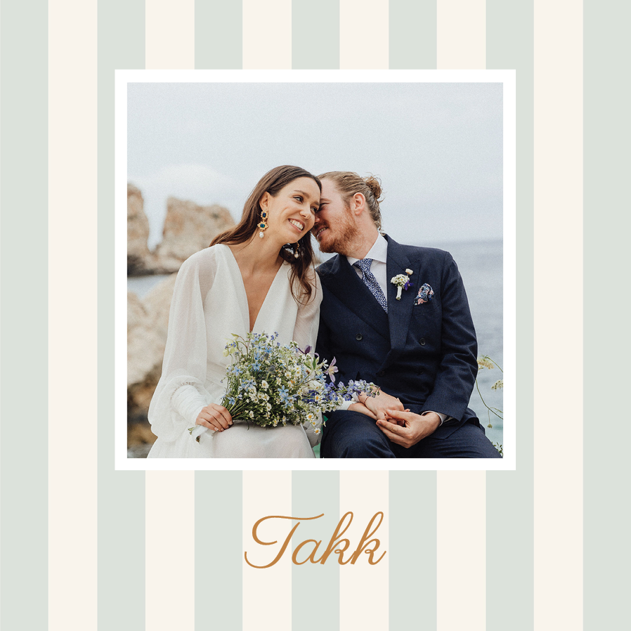 Takkekort — Skrift og striper