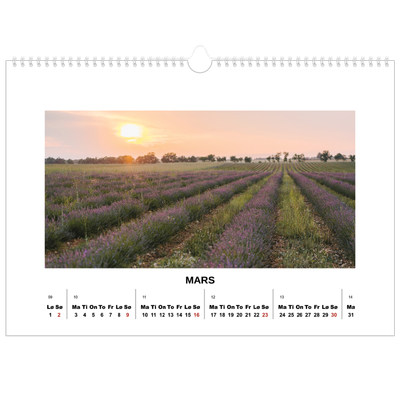 Fotokalender A3 — Enkelt bilde [Mars]