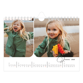 Fotokalender A5 — Øyeblikksbilder og skrift
