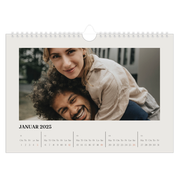 Fotokalender A4 — Simpelt og moderne