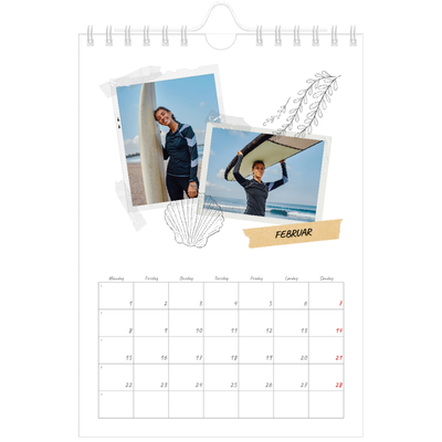 Fotokalender A5 — Scrapbook stil [Februar]
