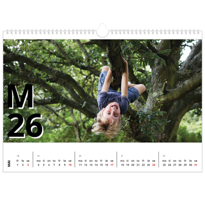 Fotokalender A3 — Bokstav og tall [kalender-forside]