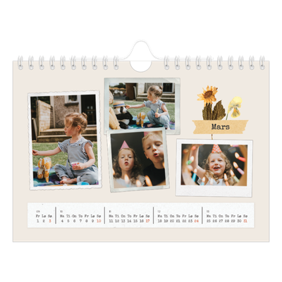 Fotokalender A5 — Vintage scrapbooking [Mars]