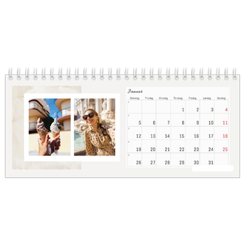 Bordkalender med foto — Pastellfarger