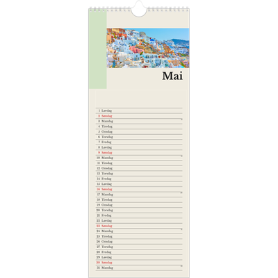 Fotokalender smal  — Verdens severdigheter [Mai]