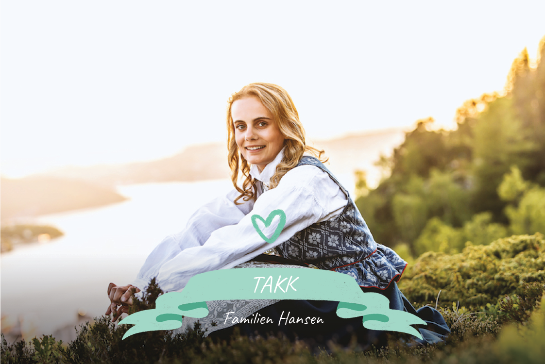 Takkekort — Turkis banner