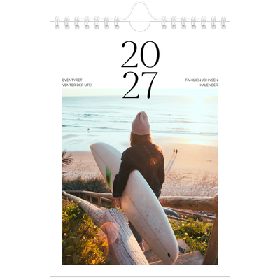 Fotokalender A5 — Surfing i solnedgang [kalender-forside]