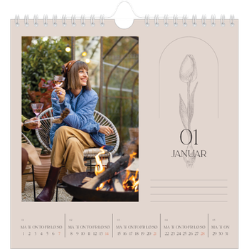 Fotokalender Kvadratisk — Enkel botanisk