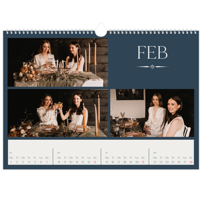 Fotokalender A3 — Skifer & seriffer [Februar]