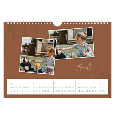 Fotokalender A4 — Jordnært design [April]