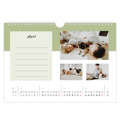 Fotokalender A4 — Kalender med "To do"-liste [Mars]