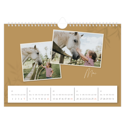 Fotokalender A4 — Jordnært design [kalender-forside]
