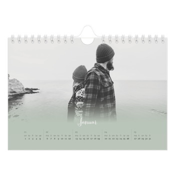 Fotokalender A5 — Grønn gradering