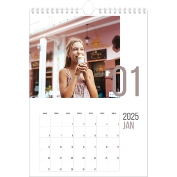 Fotokalender A4 — Tall for måned