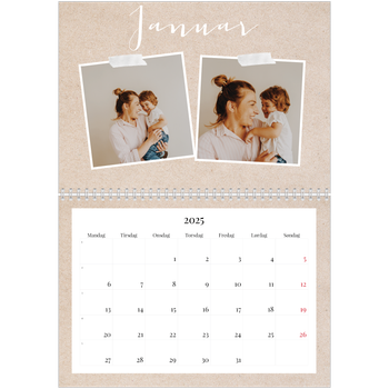Fotokalender A4 dobbel — Scrapbook kalender