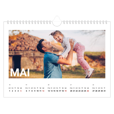 Fotokalender A4 — Stor måned [kalender-forside]