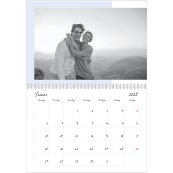 Fotokalender A4 dobbel — Fargerike rammer