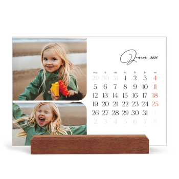 Bordkalender med trestativ - Liggende — Øyeblikksbilder og skrift
