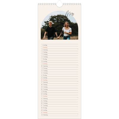 Fotokalender smal  — Buet bilderamme [Mars]