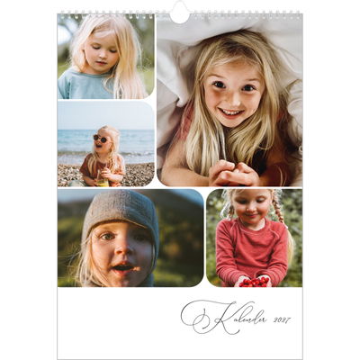 A3 Månedskalender — Øyeblikksbilder og skrift [kalender-forside]