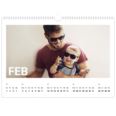 Fotokalender A3 — Stor måned [Februar]