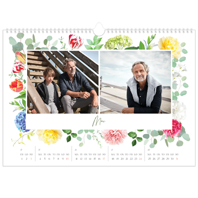 Fotokalender A3 — Klassiske blomster [kalender-forside]