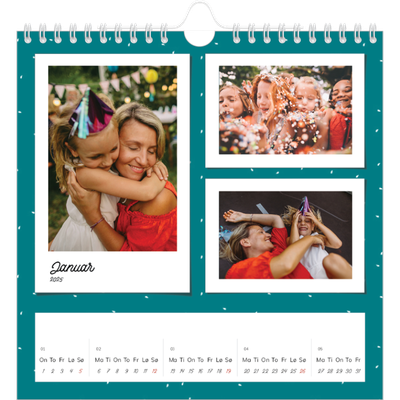 Månedskalender kvadratisk — Fargerike minner [Januar]