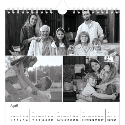 Månedskalender kvadratisk — Bilder i fokus [April]