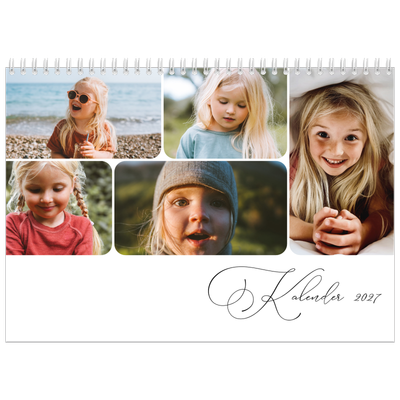 Fotokalender A4 dobbel (30 x 40 cm) — Øyeblikksbilder og skrift [kalender-forside]