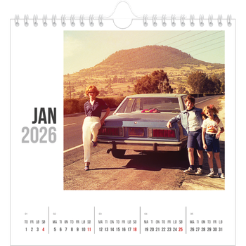 Fotokalender Kvadratisk — Forkortet tekst