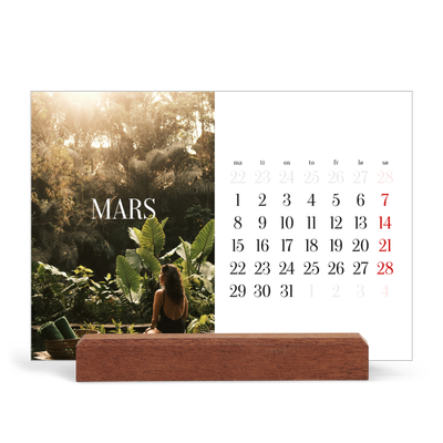 Bordkalender med trestativ - Liggende  — Endeløs flukt [Mars]
