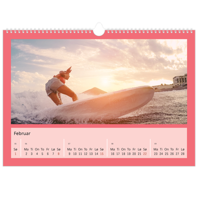 Fotokalender A3 — Stilrene farger [Februar]