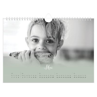 Fotokalender A4 — Grønn gradering [kalender-forside]
