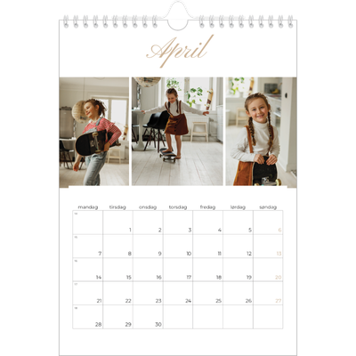 Fotokalender A4 (20 x 30 cm) — Elegant kalender [April]