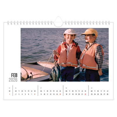 Fotokalender A4 — Forkortet tekst [Februar]