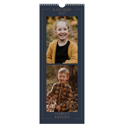 Fotokalender smal  — Prøyssisk blå [kalender-forside]