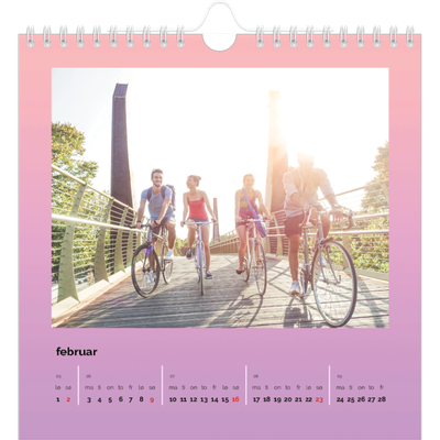 Månedskalender kvadratisk — Pastelltoner [Februar]