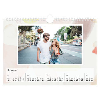 Fotokalender A4 — Akvarellformer