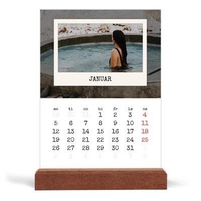 Bordkalender med trestativ - Stående — Portrettredigeringen [Januar]
