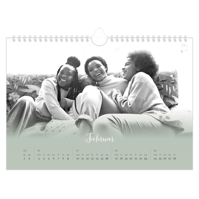 Fotokalender A4 — Grønn gradering [Februar]