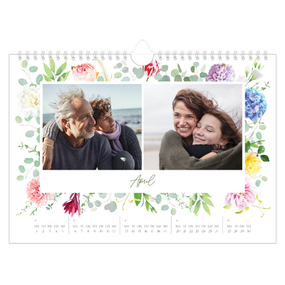 Fotokalender A4 — Klassiske blomster [April]