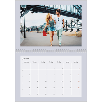 Fotokalender A4 dobbel — Stilrene farger