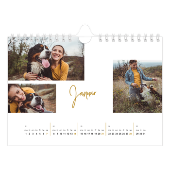 Fotokalender A5 — Gullstift